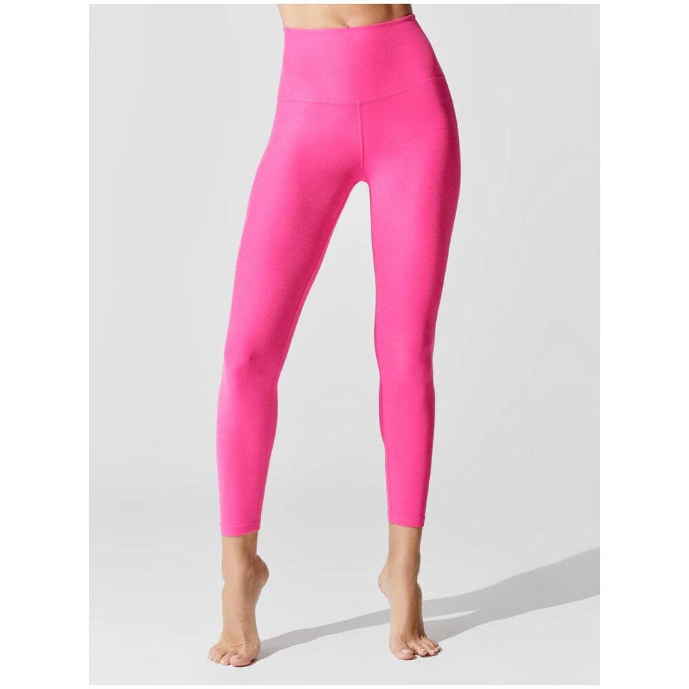 Beyond Yoga Woman's Spacedye Caught In The Midi High Waisted Legging Sz XS Pink